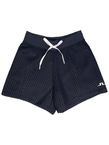 MISHA logo patch mesh short pants navy AWPA07994 6855 - J.LINDEBERG - BALAAN 1