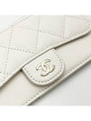 Classic zipper card holder business card wallet white caviar gold AP2570 - CHANEL - BALAAN 10