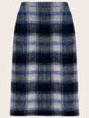 Classic Check Wool Skirt Blue - ARIFF - BALAAN 2