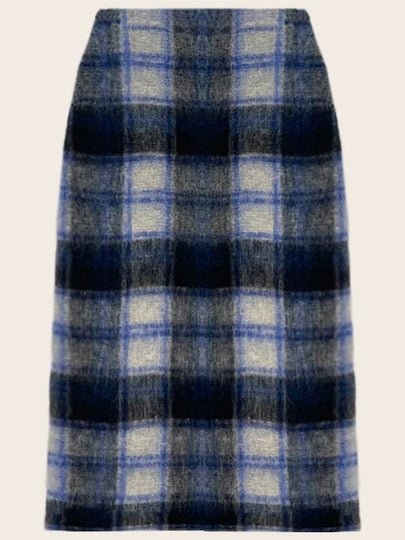 Classic Check Wool Skirt Blue - ARIFF - BALAAN 2