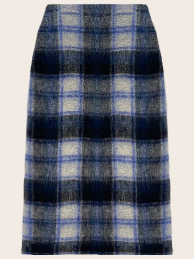 Classic Check Wool Skirt Blue - ARIFF - BALAAN 1