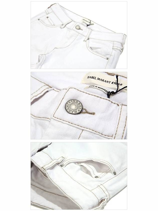 Women's Skinny Pants White - ISABEL MARANT - BALAAN.