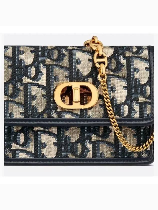 Miss Caro Micro Oblique Jacquard Cross Bag Blue - DIOR - BALAAN 3