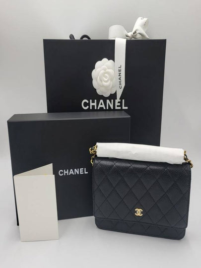 Classic Crossbag On Chain Grained Calfskin & Silver Black - CHANEL - BALAAN 2