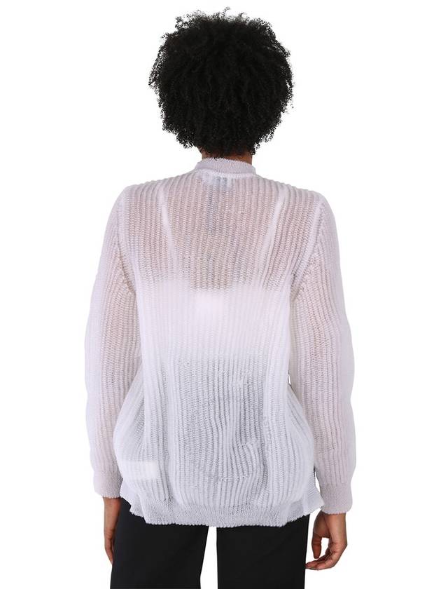 Burberry Ladies Optic White Cut-Out front Knit Sweater, Size Medium - BURBERRY - BALAAN 3