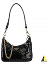 Re-Edition Re-Nylon and Sequin Mini Bag Black - PRADA - BALAAN 2