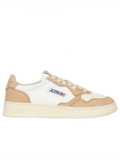 Women's Medalist Bi-Color Low-Top Sneakers Beige - AUTRY - BALAAN 2