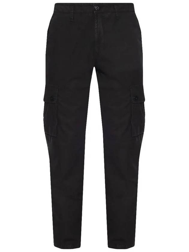 Men's Wappen Patch Cargo Track Pants Black - STONE ISLAND - BALAAN 2