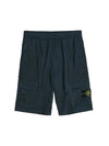 Men's Wappen Patch Nylon Shorts Navy - STONE ISLAND - BALAAN 1