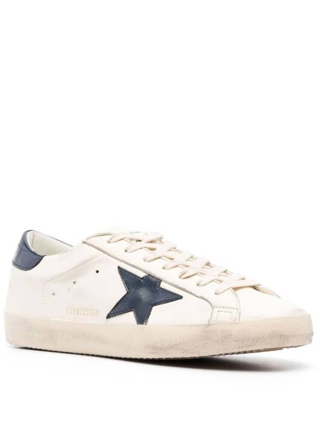 Superstar Beige Night Blue Heel Tab Sneakers - GOLDEN GOOSE - BALAAN 3