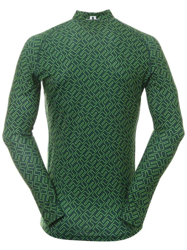 Men's Aello Soft Compression Print Long Sleeve T-Shirt Green - J.LINDEBERG - BALAAN 3