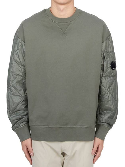 Quilted panel crew neck sweatshirt 17CMSS003A005835M - CP COMPANY - BALAAN 2