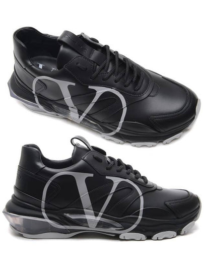 V Logo Bounce Low Top Sneakers Black - VALENTINO - BALAAN 2