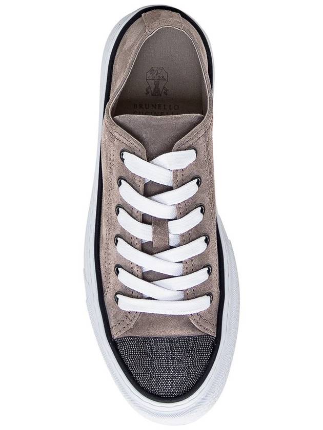 Suede Low Top Sneakers Beige - BRUNELLO CUCINELLI - BALAAN 5