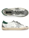 Superstar Green Heel Tab Leather Sneakers White - GOLDEN GOOSE - BALAAN 6