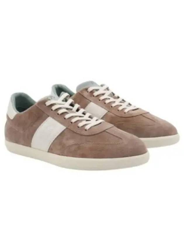 Logo Suede Low Top Sneakers Beige - TOD'S - BALAAN 2