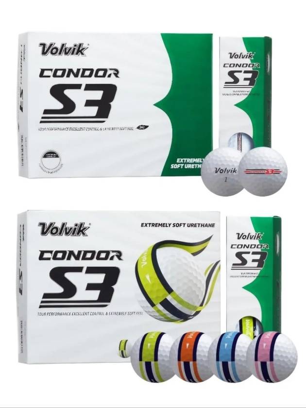 Condor S3 S4 Urethane White Golf Ball 12 Set Sprite Hole in One Meeting Competition Printing - VOLVIK - BALAAN 3