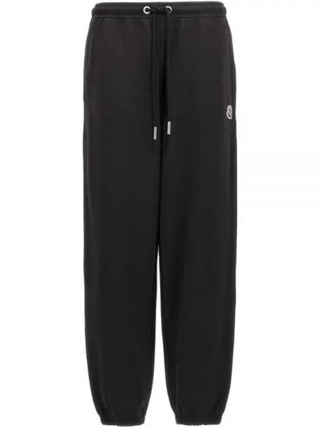 Logo Patch Track Pants Black - MONCLER - BALAAN 2