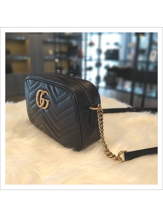 GG Marmont Matelasse Small Chain Shoulder Bag Black - GUCCI - BALAAN 3