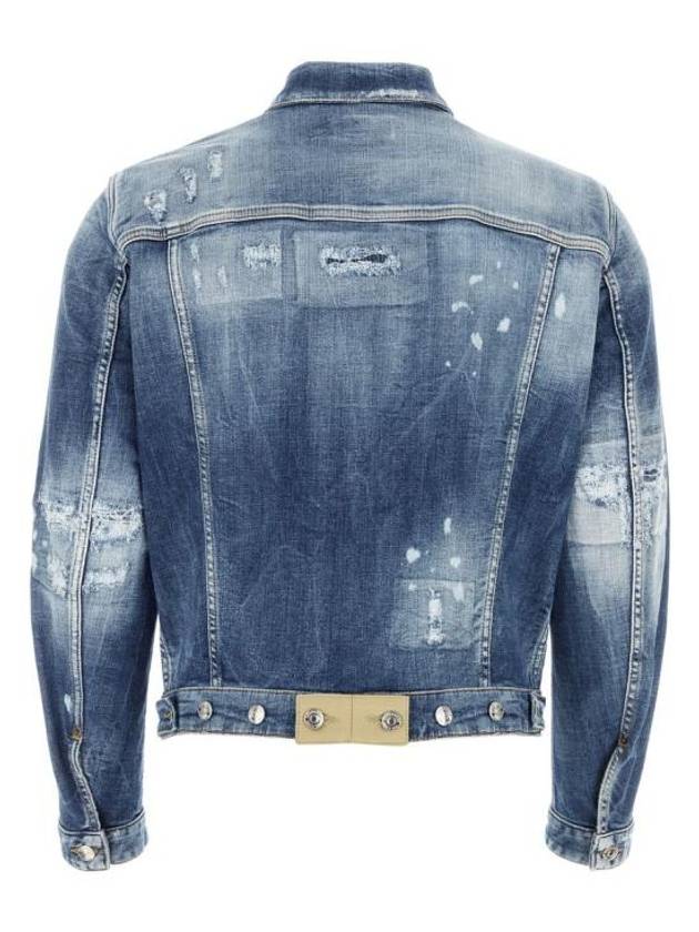 Mended Ribs Dan Denim Jacket Blue - DSQUARED2 - BALAAN 3