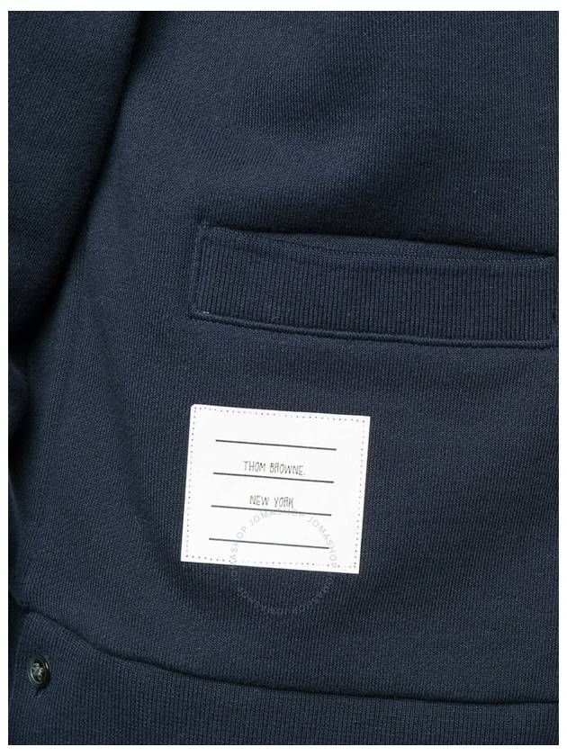 4-Bar Loopback Jersey Cardigan Navy - THOM BROWNE - BALAAN 4