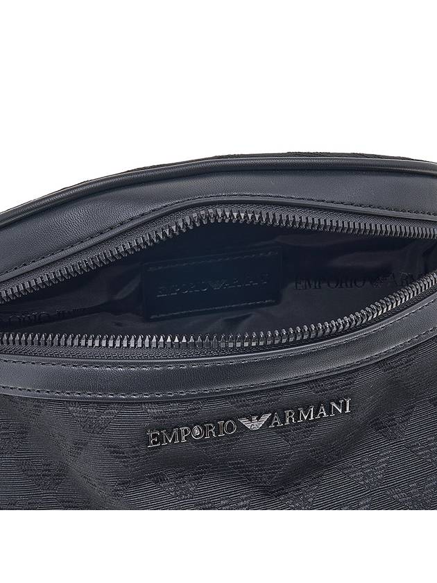 Omnia Jacquard Belt Bag Black - EMPORIO ARMANI - BALAAN.