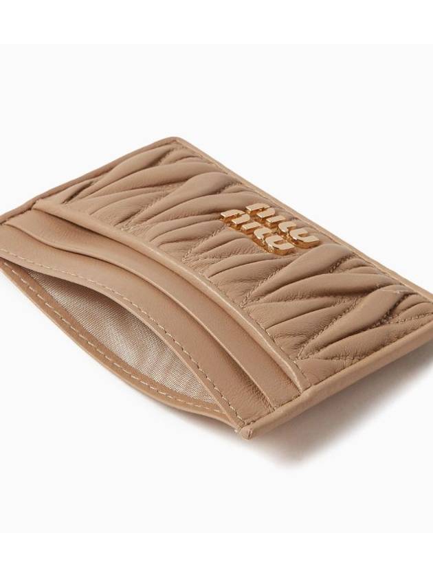 Matelasse card wallet card holder beige - MIU MIU - BALAAN 6