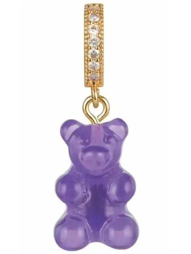 Nostalgia Bear Pave Connector Pendant Plum - CRYSTAL HAZE - BALAAN 1