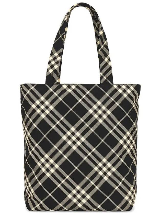 EKD Appliqué Check Tote Bag Black - BURBERRY - BALAAN 4