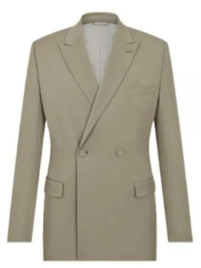 Double Breasted Wool Jacket Beige - DIOR - BALAAN 2