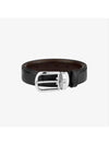 Horseshoe Buckle Reversible Leather Belt Black Brown - MONTBLANC - BALAAN 3