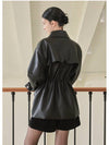 Sweetheart Cape Leather Half Coat - MICANE - BALAAN 2