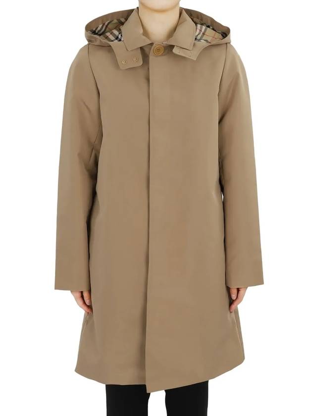 Kids Light Weight Hooded Trench Coat Camel - BURBERRY - BALAAN 4