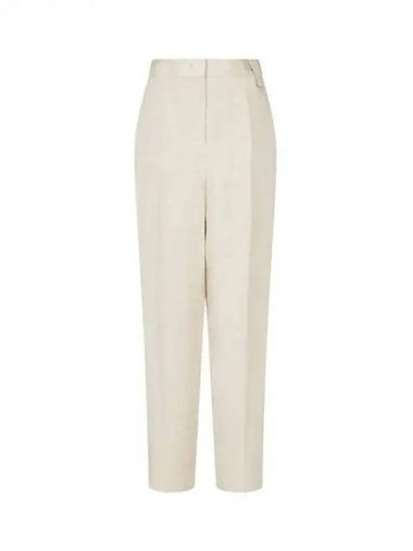 Women s color combination waist linen pants melange beige 270022 - EMPORIO ARMANI - BALAAN 1