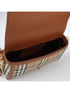 Women's Check Leather Top Handle Shoulder Bag Beige - BURBERRY - BALAAN 4