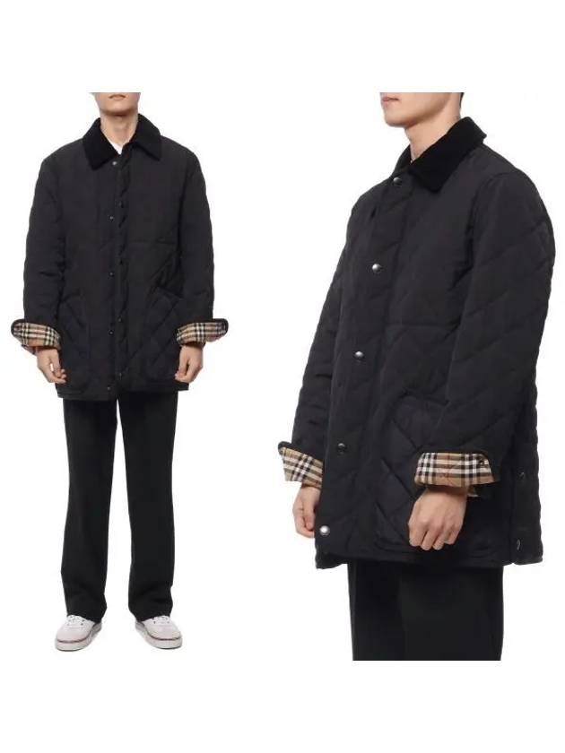 Quilted Thermoregulated Barn Jacket Black - BURBERRY - BALAAN 2