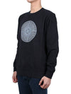 Men's Industrial One Print Sweatshirt Black - STONE ISLAND - BALAAN 4