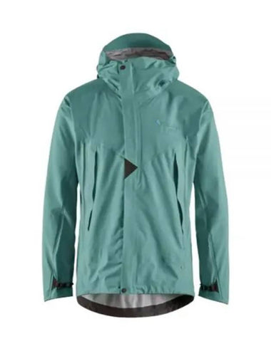 Men's Asynja Waterproof Hooded Zip-Up Jacket Brush Green - KLATTERMUSEN - BALAAN 1