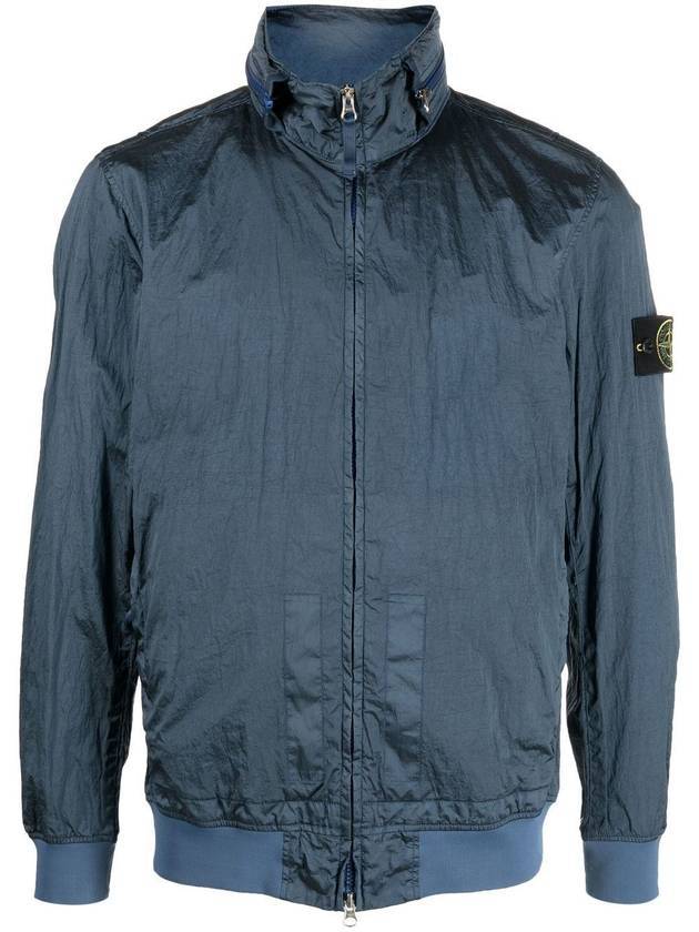 Men's Logo Patch Nylon Metal Zip-up Jacket Avio Blue - STONE ISLAND - BALAAN 1