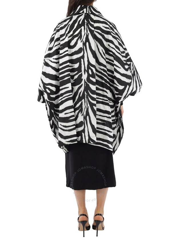 Burberry Zebra Print Templeton Detachable Hood Cape, Size Small - BURBERRY - BALAAN 3