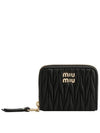 Matelasse Nappa Leather Coin Wallet Black - MIU MIU - BALAAN 3