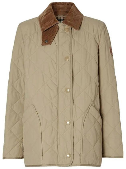 Diamond Quilted Thermoregulated Barn Jacket Honey - BURBERRY - BALAAN 2