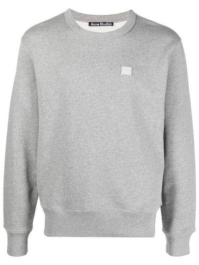 Face Logo Patch Cotton Sweatshirt Grey - ACNE STUDIOS - BALAAN 2