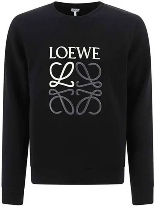 Anagram Logo Cotton Sweatshirt Black - LOEWE - BALAAN 2