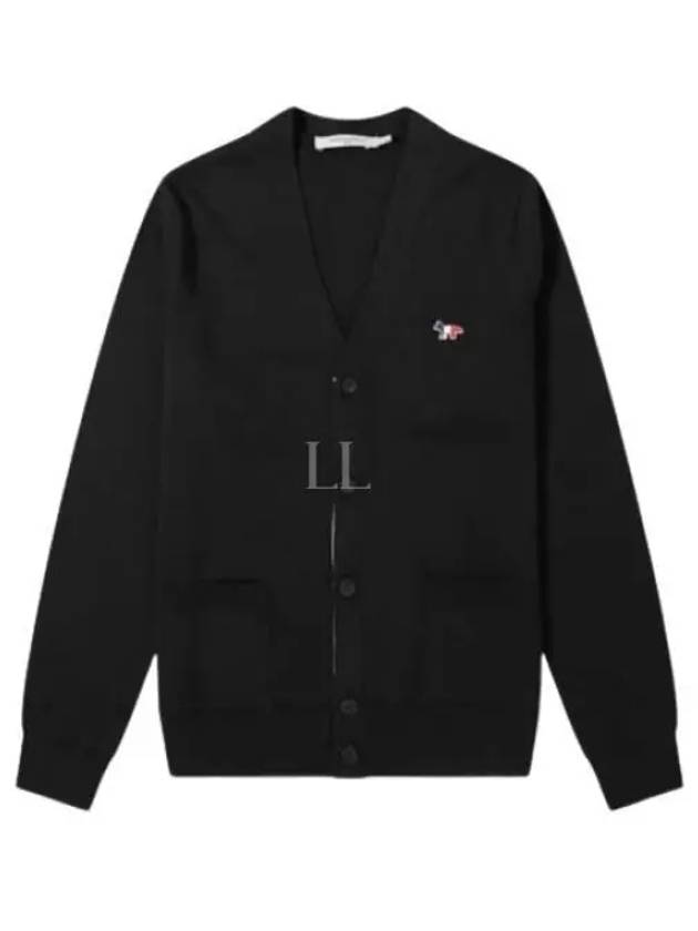 Tricolor Fox Patch Classic Cardigan Black - MAISON KITSUNE - BALAAN 2