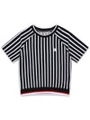 Stripe Short Sleeve T-shirt White Black - ONOFF - BALAAN 2