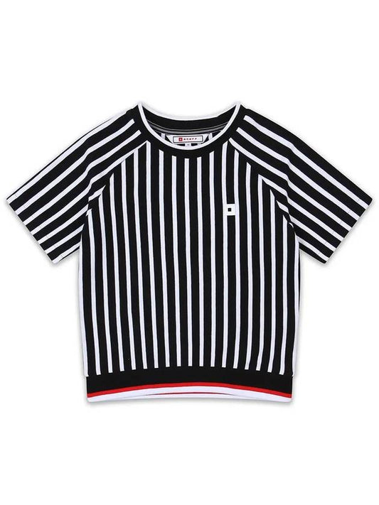 Stripe Short Sleeve T-shirt White Black - ONOFF - BALAAN 2