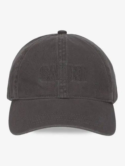 Embroidered Logo Ball Cap Grey - GANNI - BALAAN 2