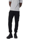 Diagonal Raised Fleece Cargo Track Pants Black - CP COMPANY - BALAAN 4