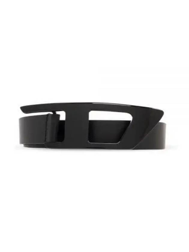 B Dlogo Leather Belt Black - DIESEL - BALAAN 2